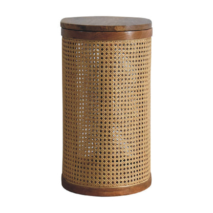 rattan lid up storage stool