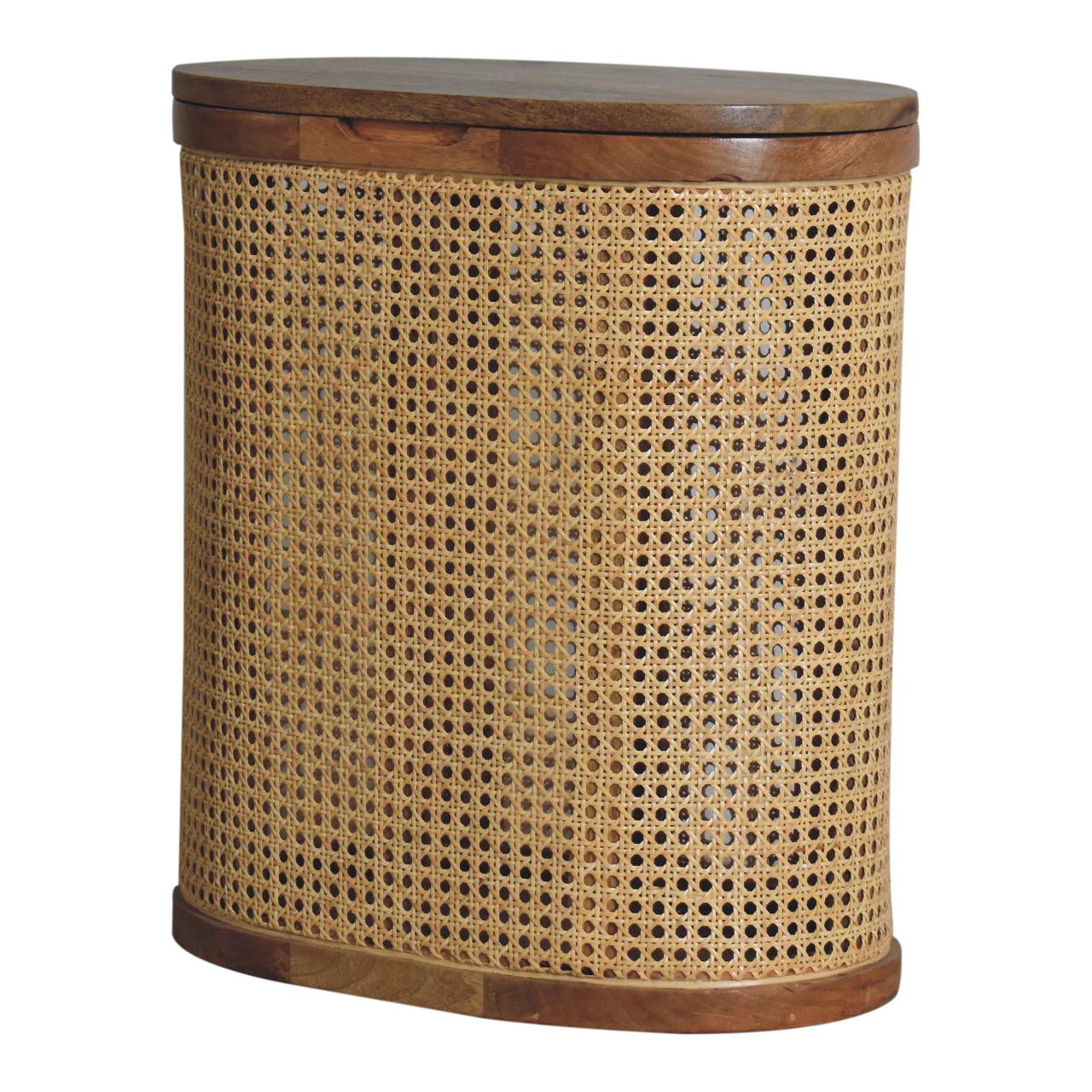 rattan lid up storage stool