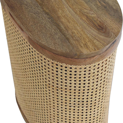 rattan lid up storage stool