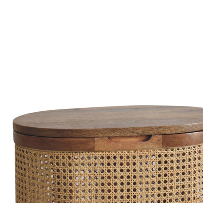 rattan lid up storage stool