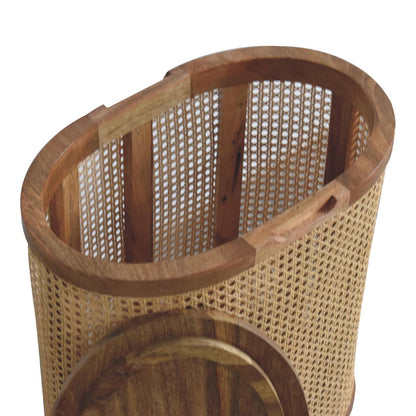 rattan lid up storage stool