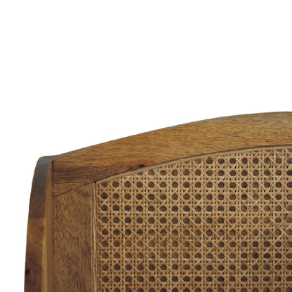 rattan open wall mounted shelf