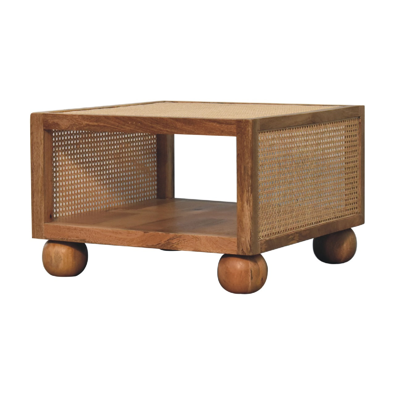 small rattan coffee table