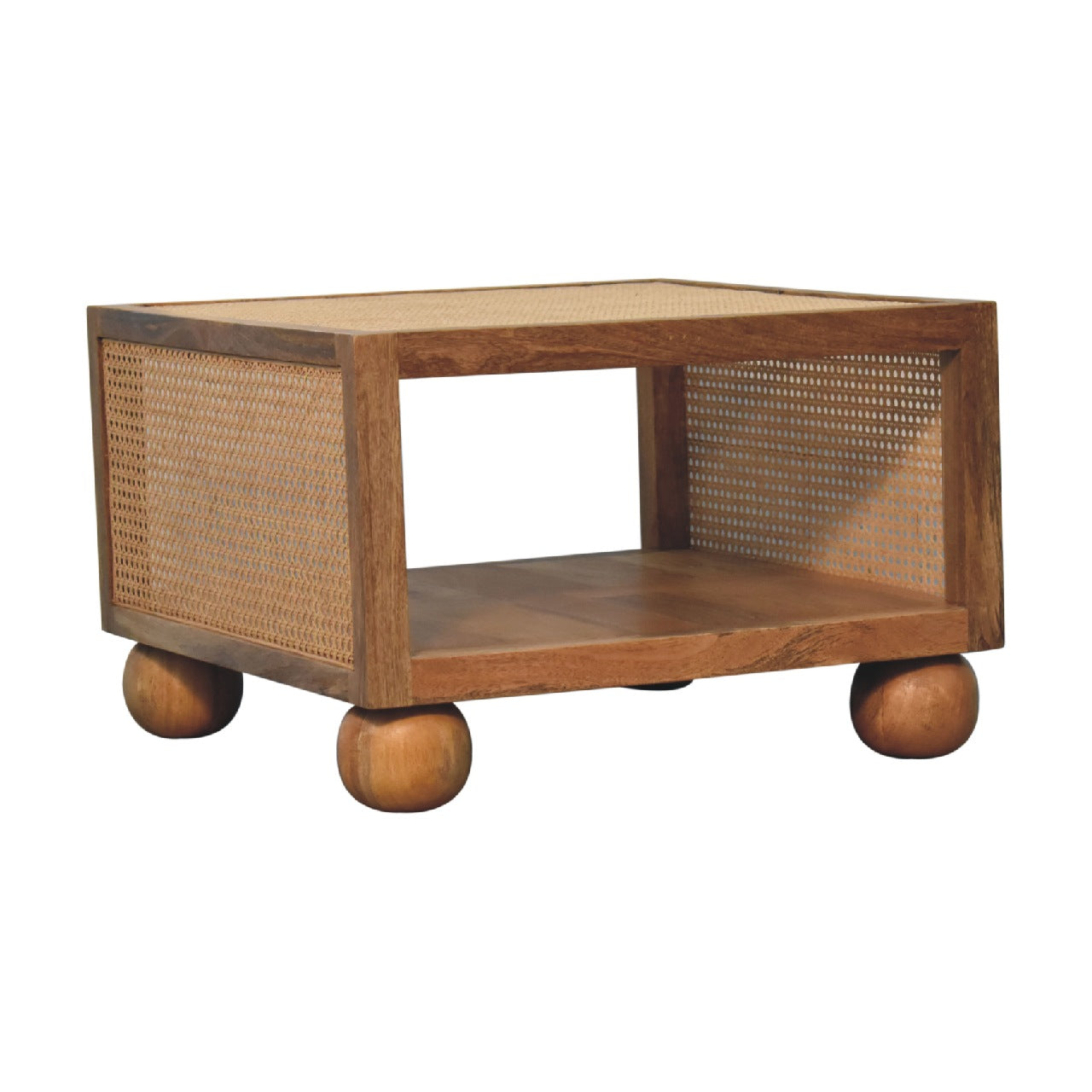small rattan coffee table