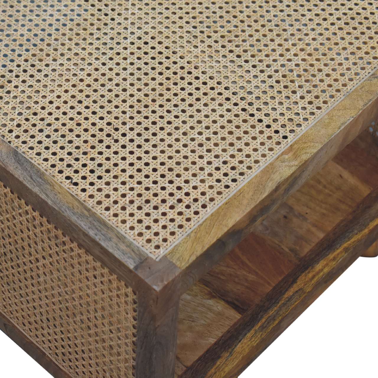 small rattan coffee table
