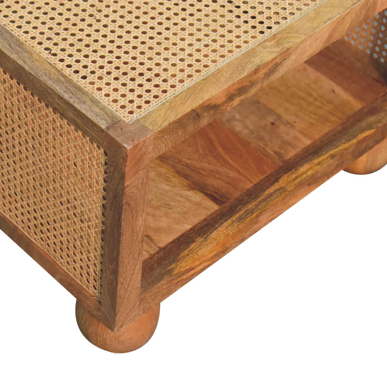 small rattan coffee table