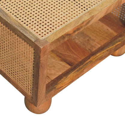 small rattan coffee table
