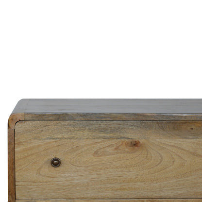 Solid Wood 3 Drawer Curved Chest of Drawers
