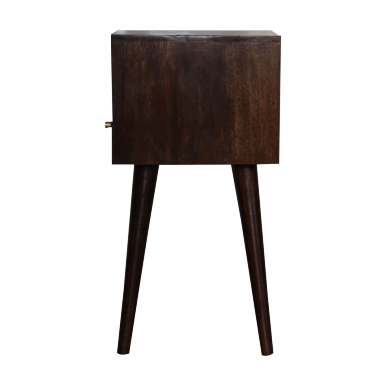 Solid Wood Small Light Walnut Finish Bedside