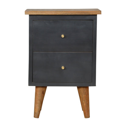 Solid Wood Midnight Blue Hand Painted Bedside