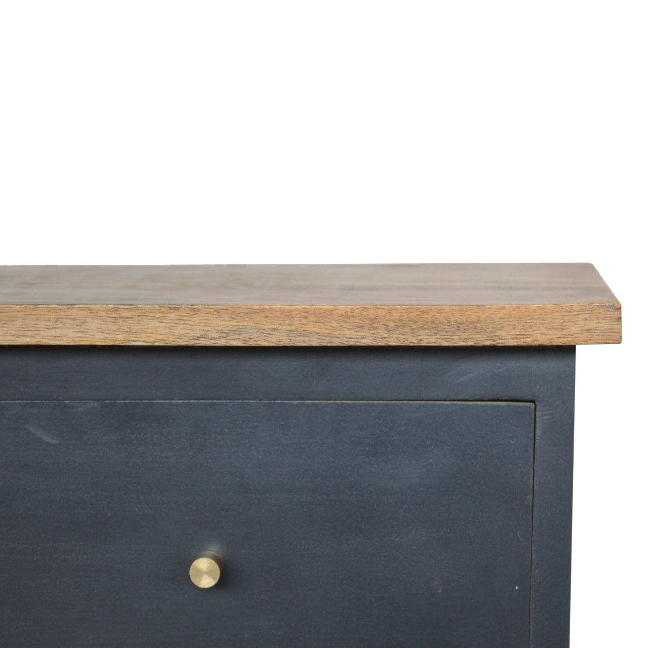 Solid Wood Midnight Blue Hand Painted Bedside