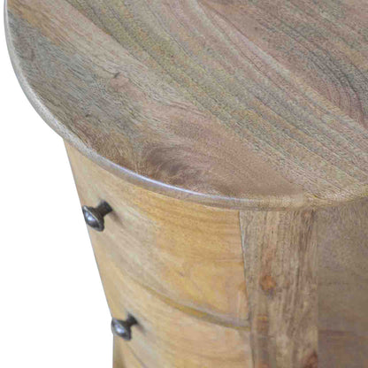 Solid Wood 3 Drawer Slim Drum Chest