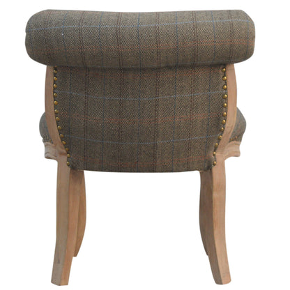 Solid Wood Multi Tweed French Style Chair