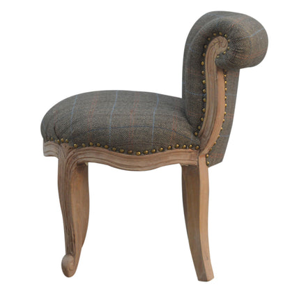 Solid Wood Multi Tweed French Style Chair