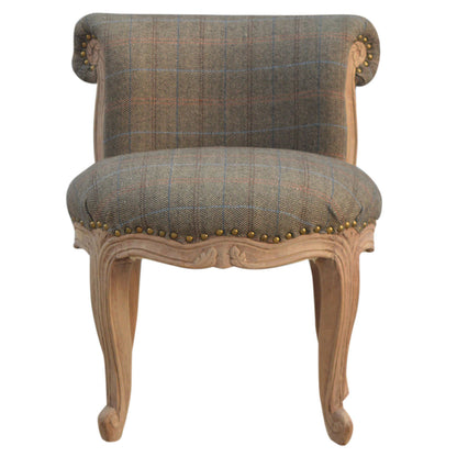 Solid Wood Multi Tweed French Style Chair