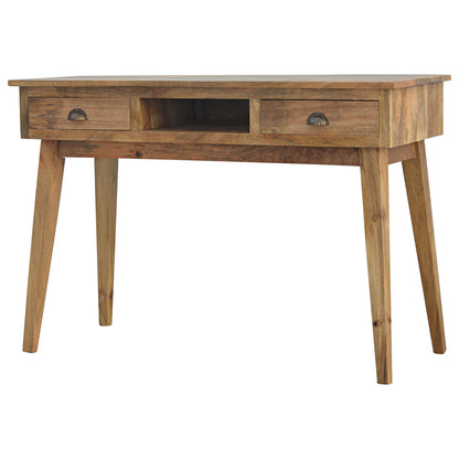 Solid Wood Solid Wood Writing Desk with 2 Drawers