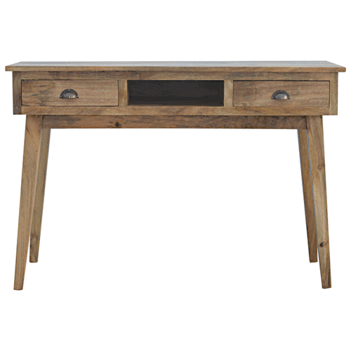Solid Wood Solid Wood Writing Desk with 2 Drawers