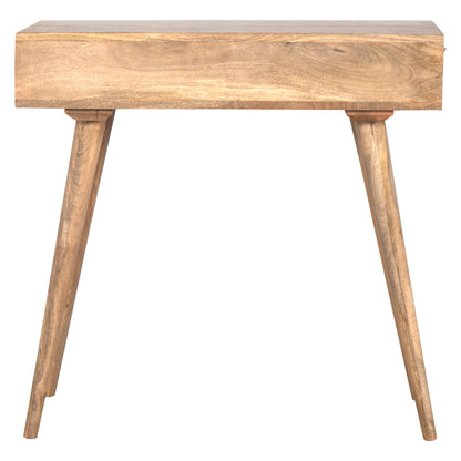 Solid Wood Nordic Style Writing Desk With 2 Open Slots