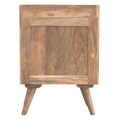 Solid Wood Bedside Table with 3 Drawers
