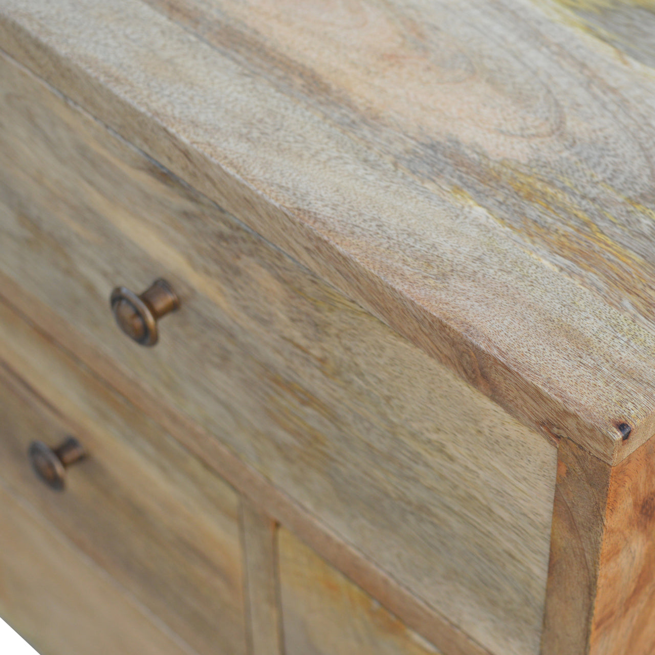 Solid Wood Nordic Style 4 Drawer Petite Bedside