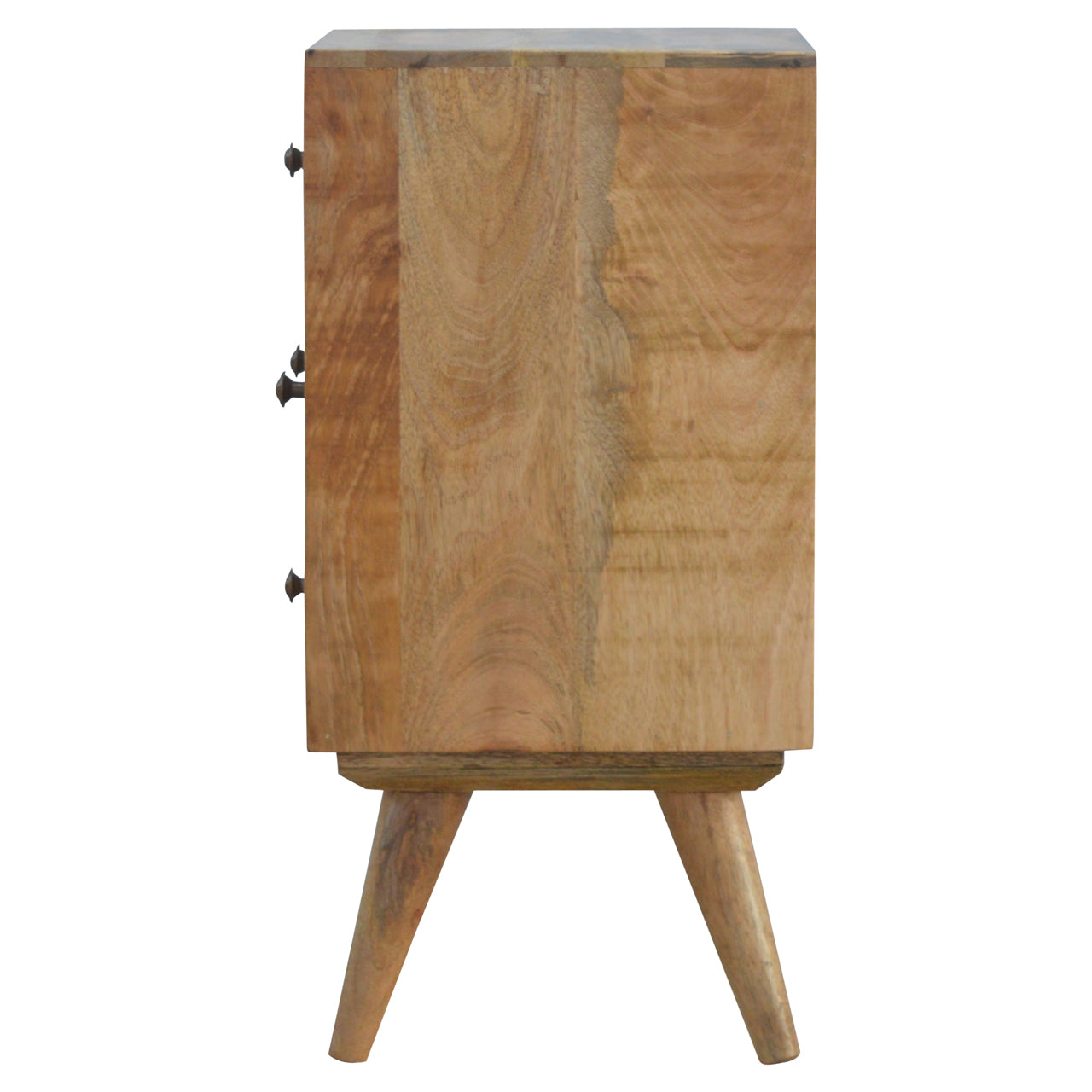 Solid Wood Nordic Style 4 Drawer Petite Bedside