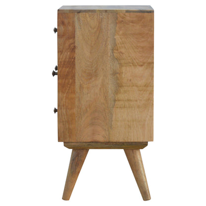Solid Wood Nordic Style 4 Drawer Petite Bedside