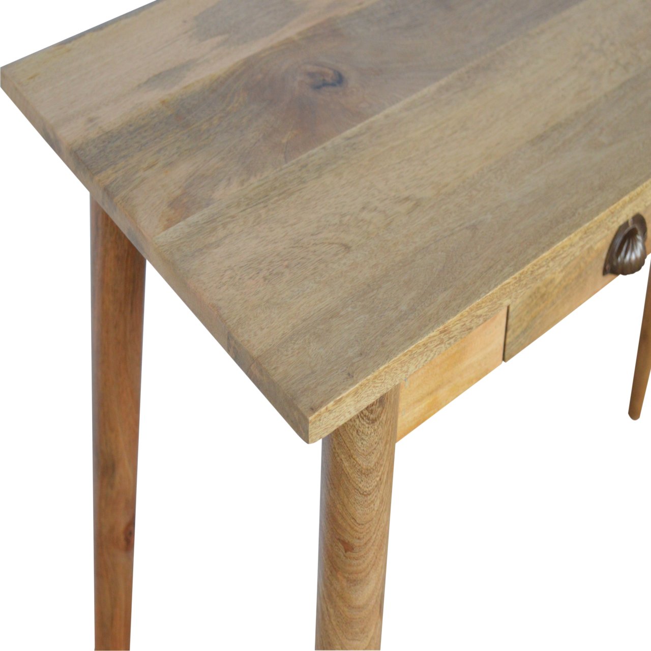 Solid Wood Nordic Style Writing Desk with 2 Drawers