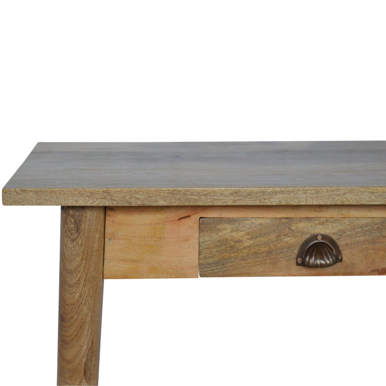 Solid Wood Nordic Style Writing Desk with 2 Drawers