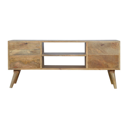 Solid Wood 4 Grey Hand painted Drawer TV Stand