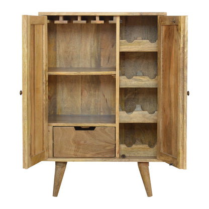 Solid Wood Nordic Style Wine Cabinet