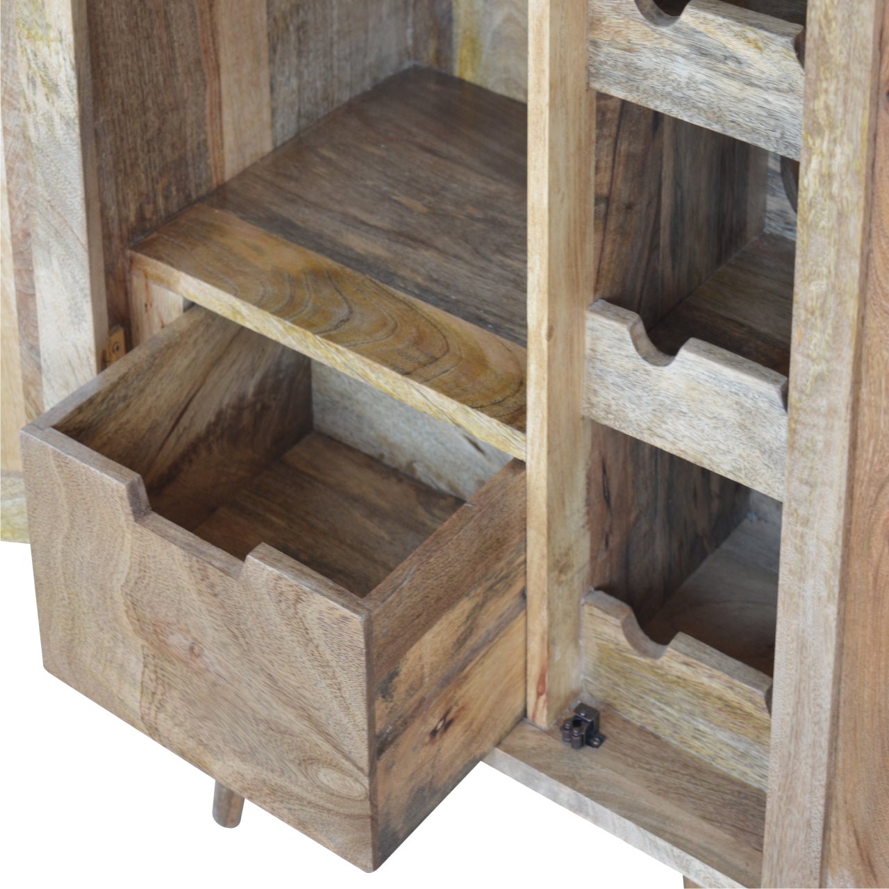 Solid Wood Nordic Style Wine Cabinet