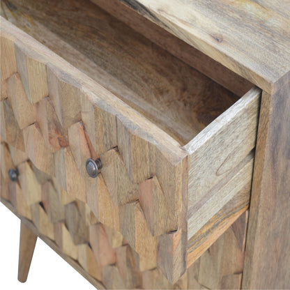 Solid Wood Pineapple Carved Chest