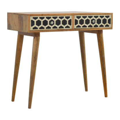Solid Wood Bone Inlay Console Table