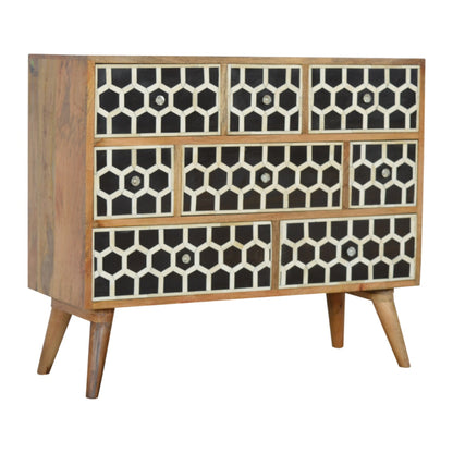 Solid Wood Bone Inlay Chest
