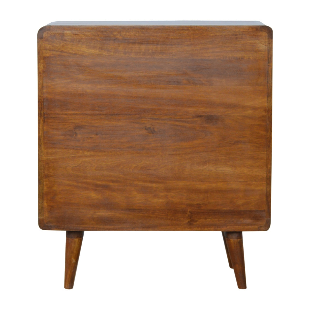 Solid Wood 3 Drawer Curved Chestnut Chest