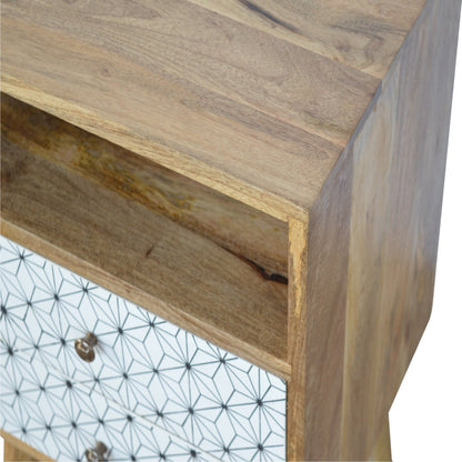 Solid Wood Prima Bedside with Open Slot