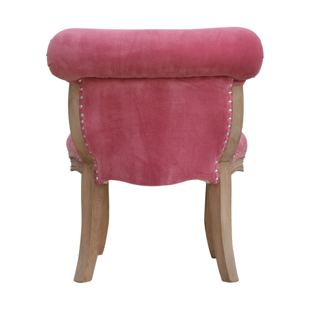petite french chair in pink velvet