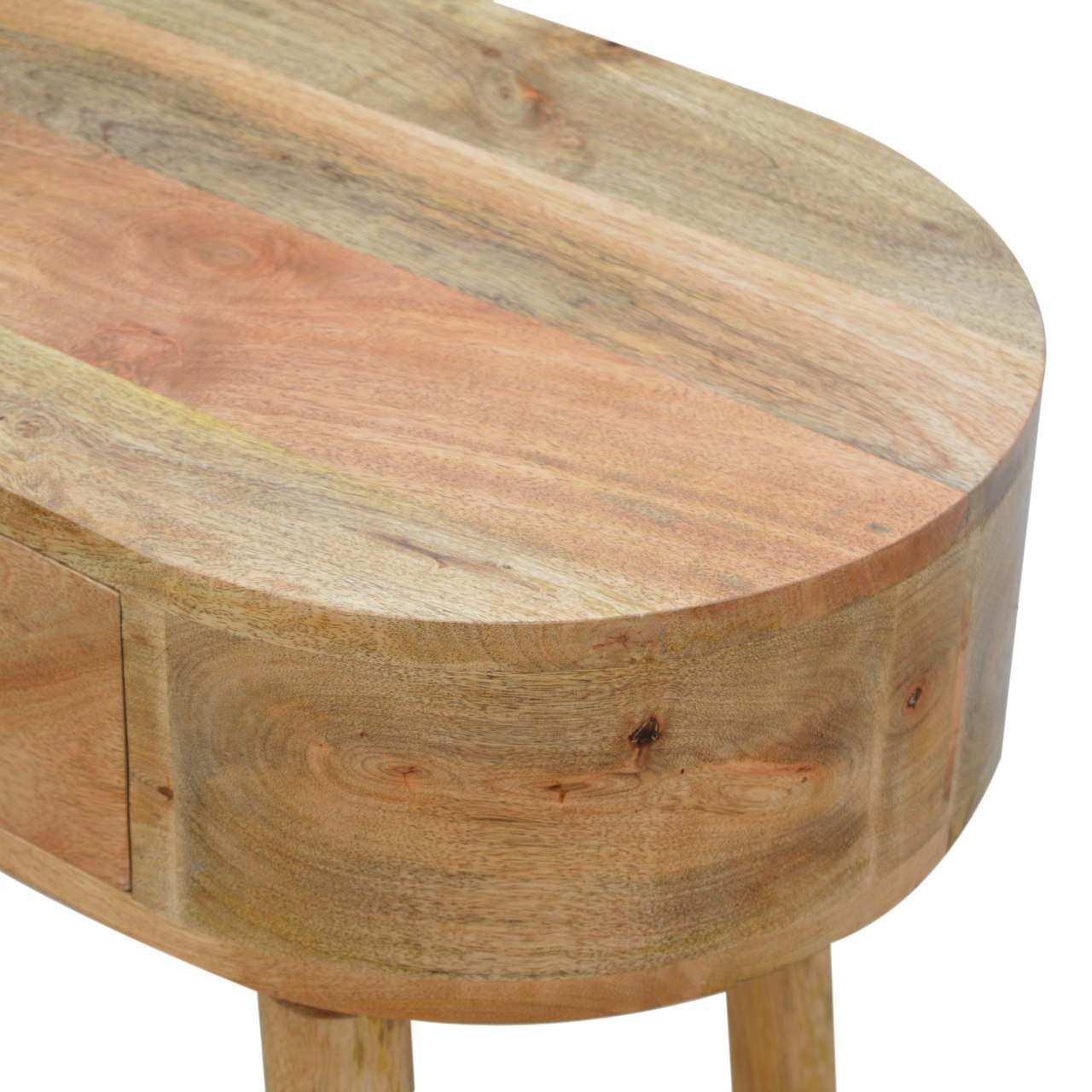 Solid Wood Rounded Console Table