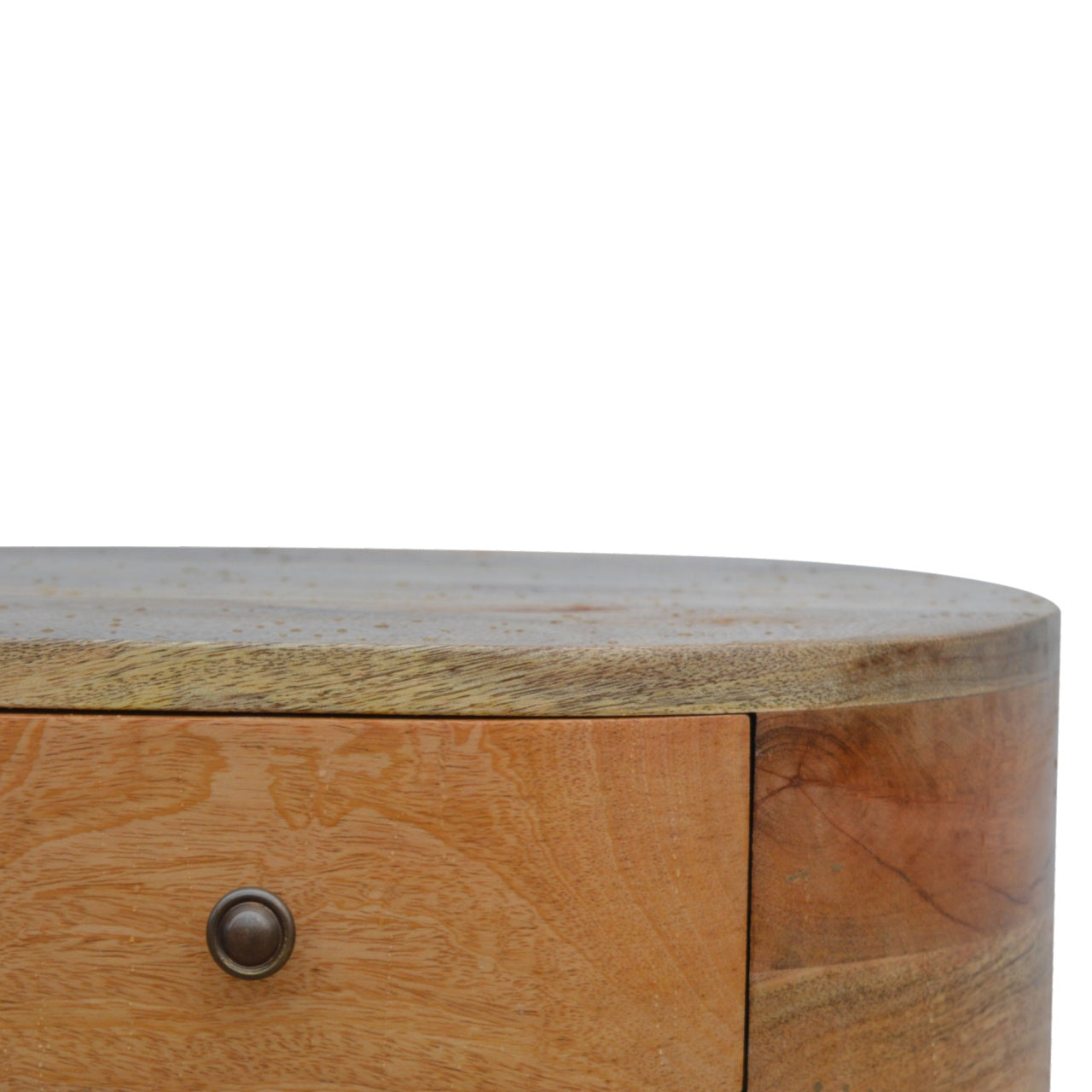 Solid Wood Rounded Bedside Table
