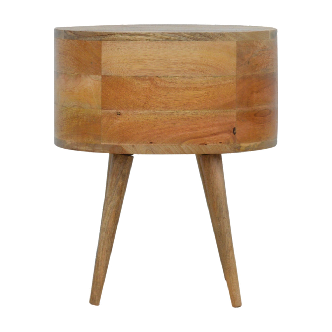 Solid Wood Rounded Bedside Table