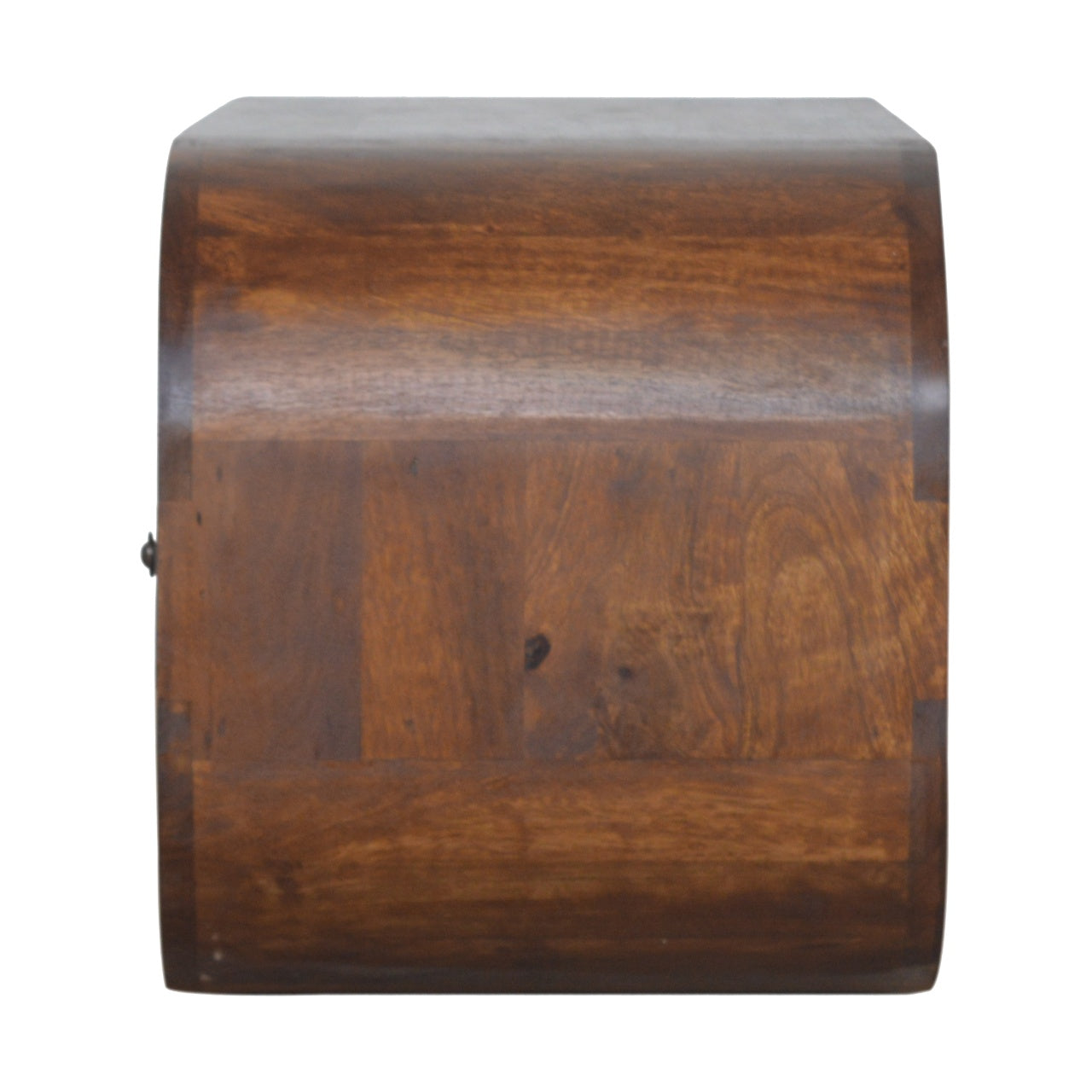 Solid Wood Chestnut Curved Edge TV Stand with 2 Drawers