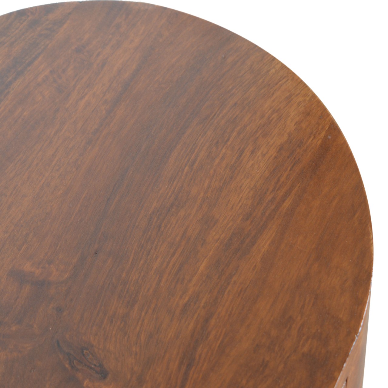 Solid Wood Chestnut Rounded Small Console Table