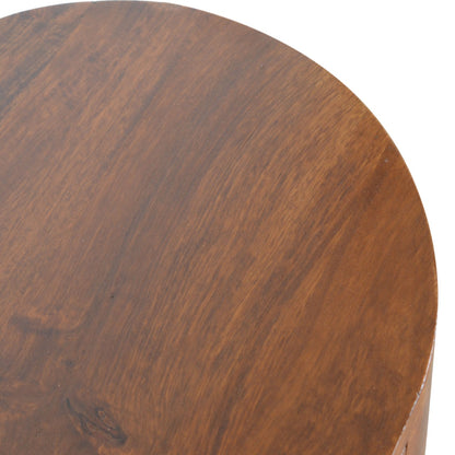 Solid Wood Chestnut Rounded Small Console Table