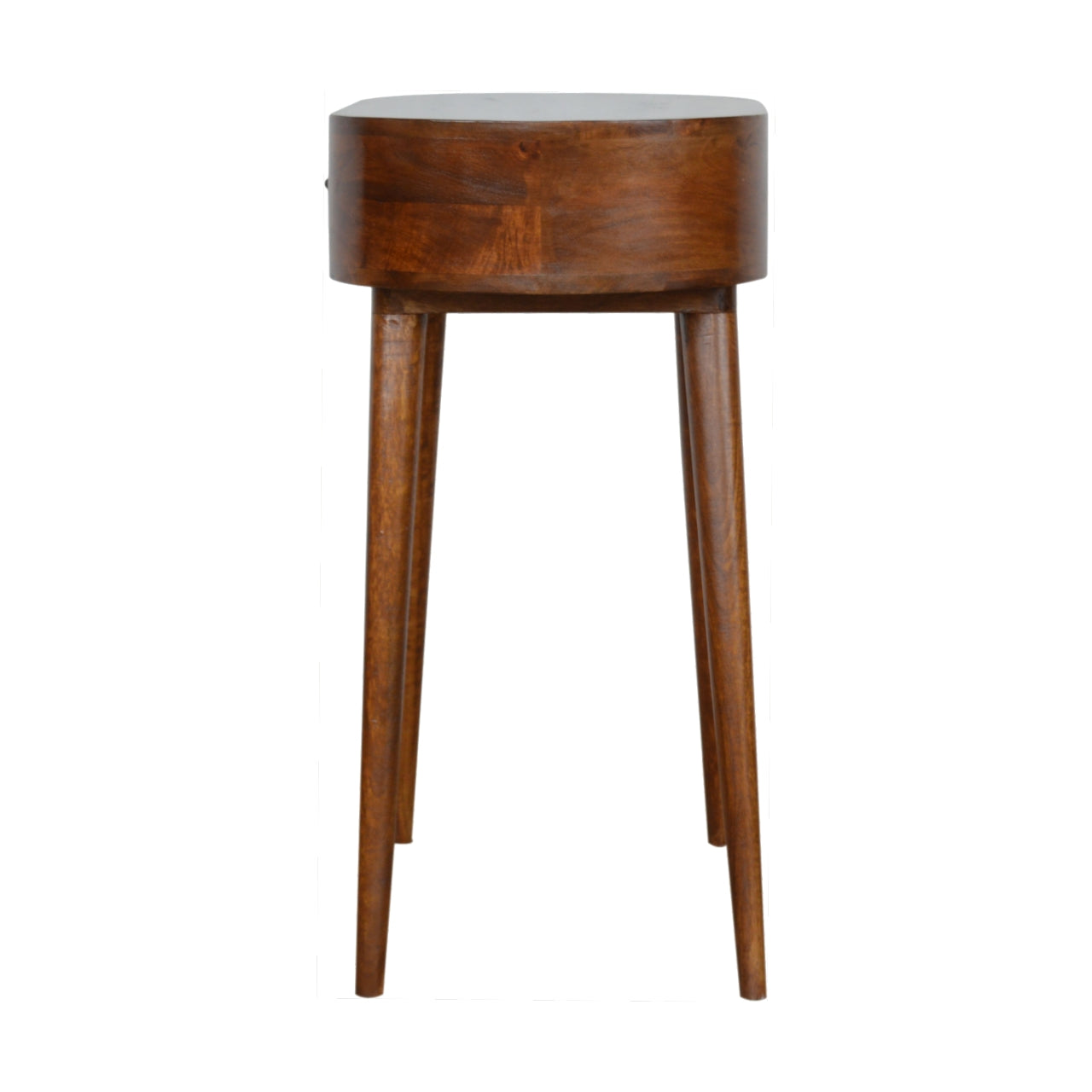 Solid Wood Chestnut Rounded Small Console Table