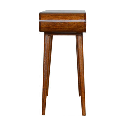 Solid Wood Chestnut Curved Edge Console Table