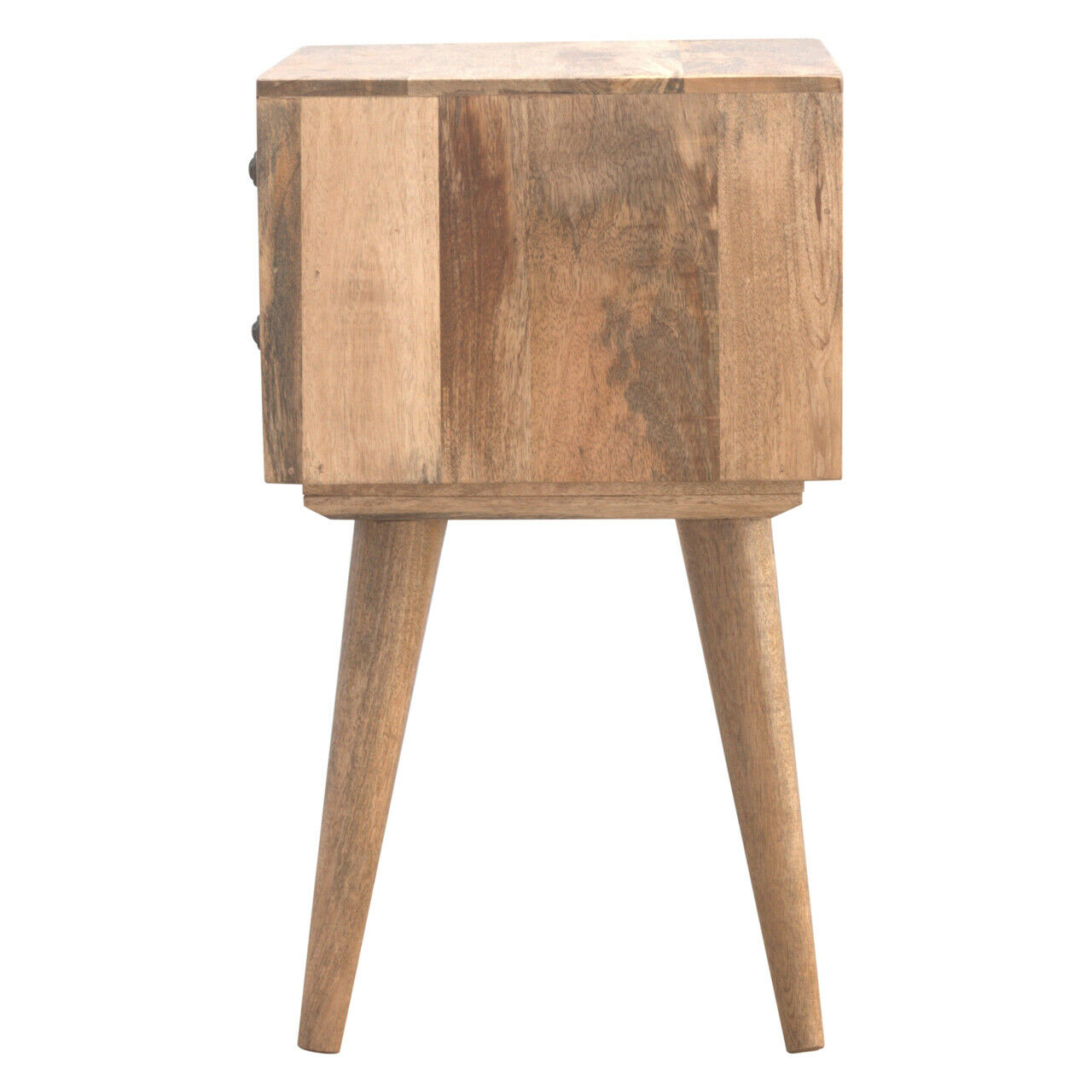 Solid Wood 2 Drawer Nordic Style Bedside