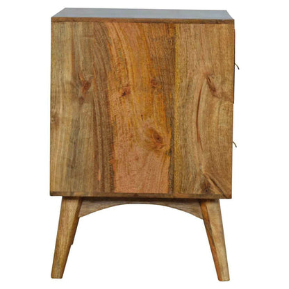 Solid Wood Nordic Style Two Drawer Bedside Cabinet