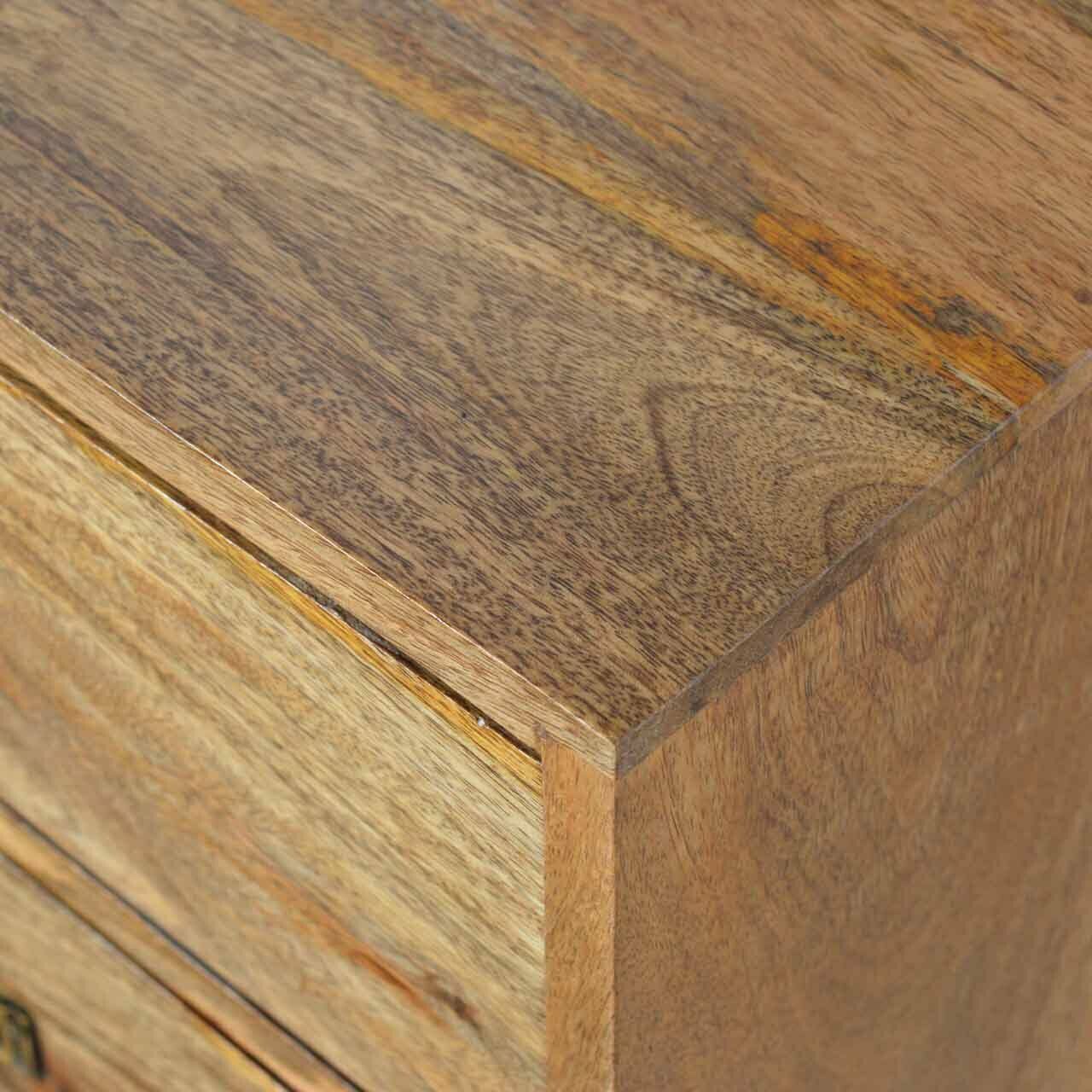 Solid Wood Nordic Style Two Drawer Bedside Cabinet