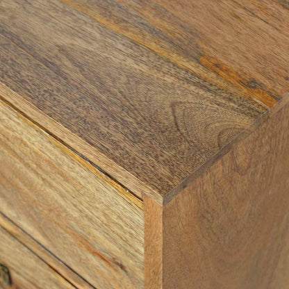 Solid Wood Nordic Style Two Drawer Bedside Cabinet