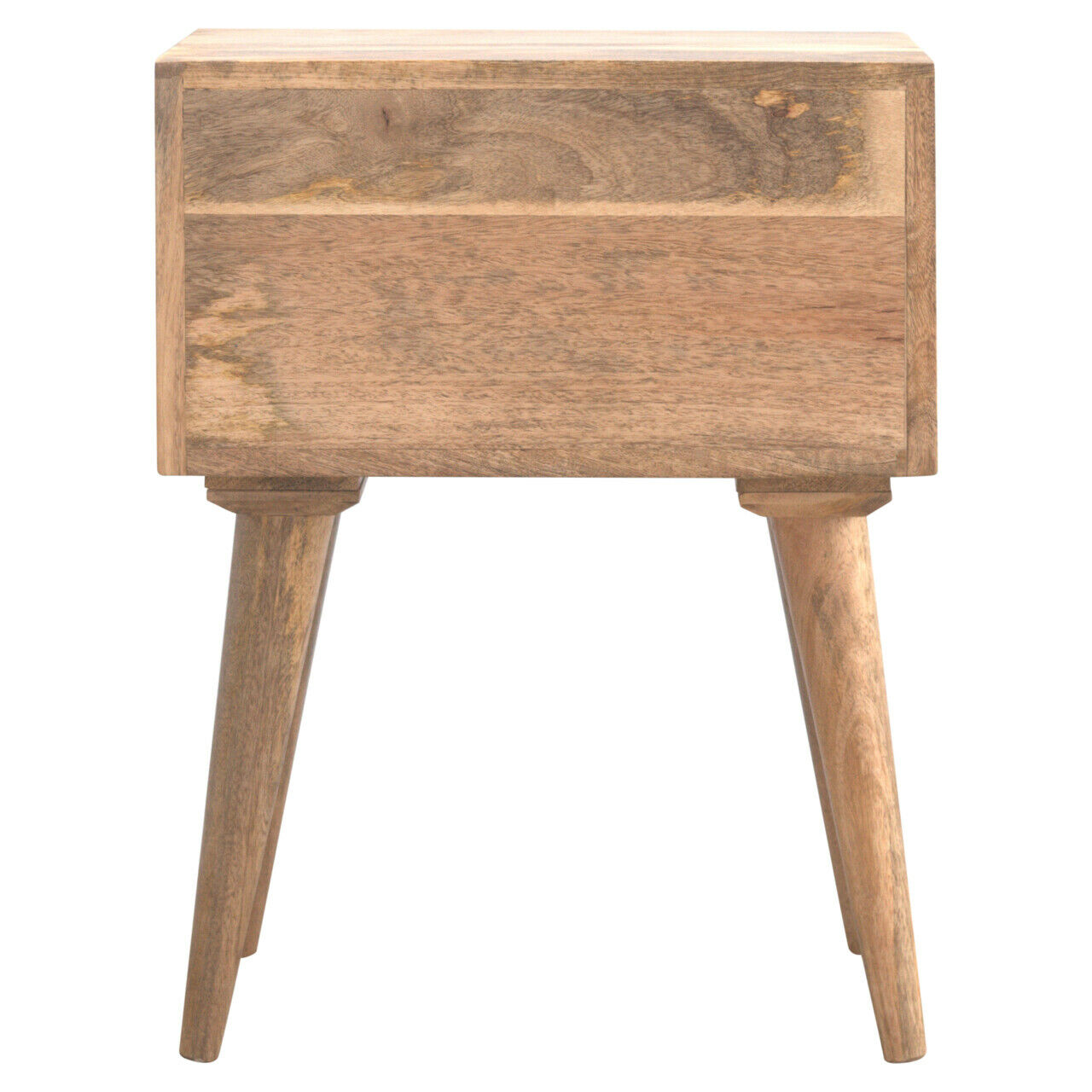 Solid Wood 2 Drawer Nordic Style Bedside